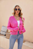 Raglan Sleeve Button Front Cardigan - Trendsi