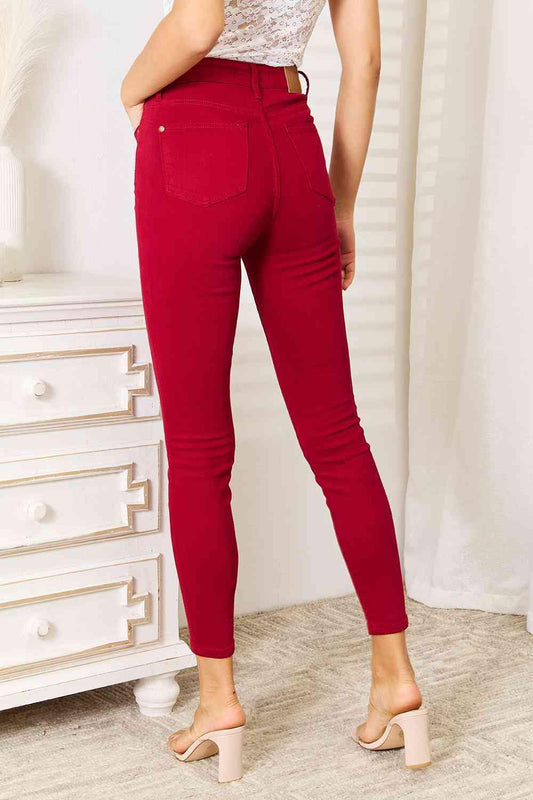 Judy Blue Full Size High Waist Tummy Control Skinny Jeans - Trendsi