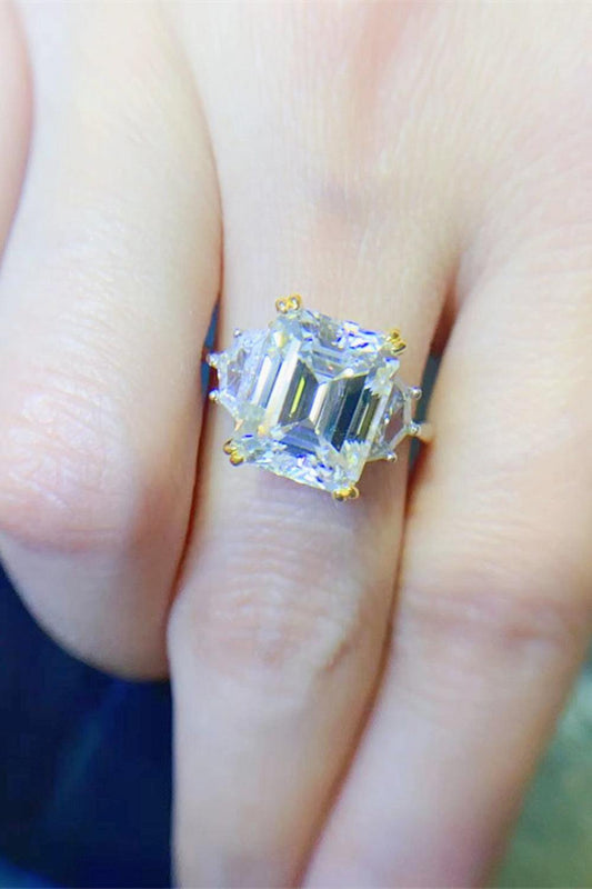 5 Carat Moissanite 925 Sterling Silver Ring - Trendsi