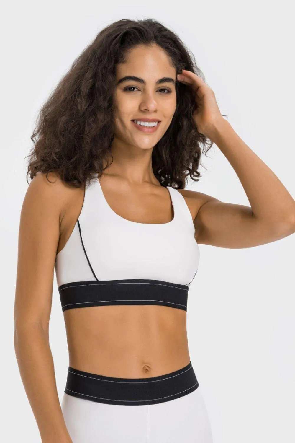 Contrast Sports Bra - Trendsi - Flyclothing LLC