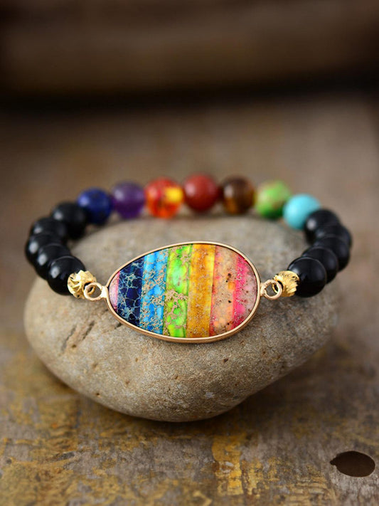 Geometrical Shape Beaded Bracelet - Trendsi