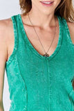 Zenana Washed Racerback V-Neck Tank - Trendsi - Flyclothing LLC