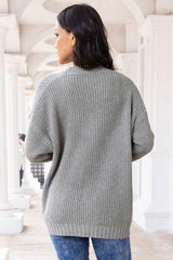 Button Up Long Sleeve Cardigan with Pockets - Trendsi