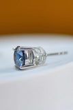 2 Carat Moissanite Four-Prong Platinum-Plated Earrings - Trendsi - Flyclothing LLC