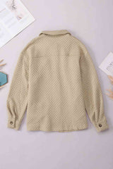 Button Down Collared Jacket - Trendsi - Flyclothing LLC