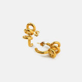 Stainless Steel C-Hoop Earrings - Trendsi