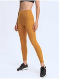 Double Take Wide Waistband Leggings with Pockets - Trendsi
