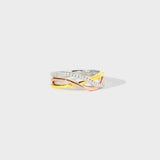 Crisscross Gold-Plated 925 Sterling Silver Ring - Trendsi