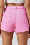 Distressed Denim Shorts - Trendsi