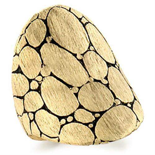 Alamode Gold Brass Ring with No Stone - Alamode - Flyclothing LLC