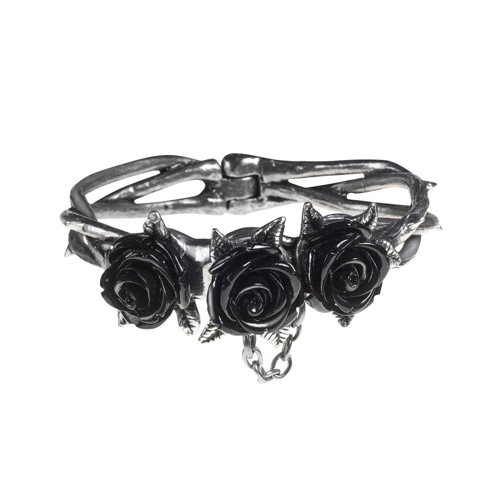 Alchemy Gothic Wild Black Rose Bracelet - Flyclothing LLC
