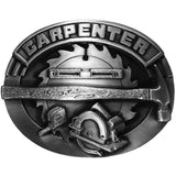 Carpenter Antiqued Belt Buckle - Siskiyou Buckle