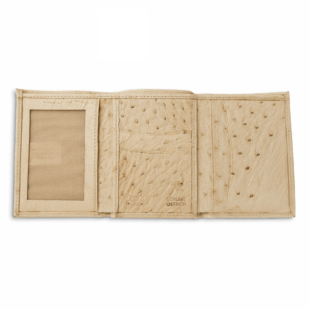 Ferrini USA Smooth Ostrich Trifold Wallets - Ferrini USA