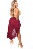 Daisy Corsets Wine High Low Lace Skirt - Daisy Corsets