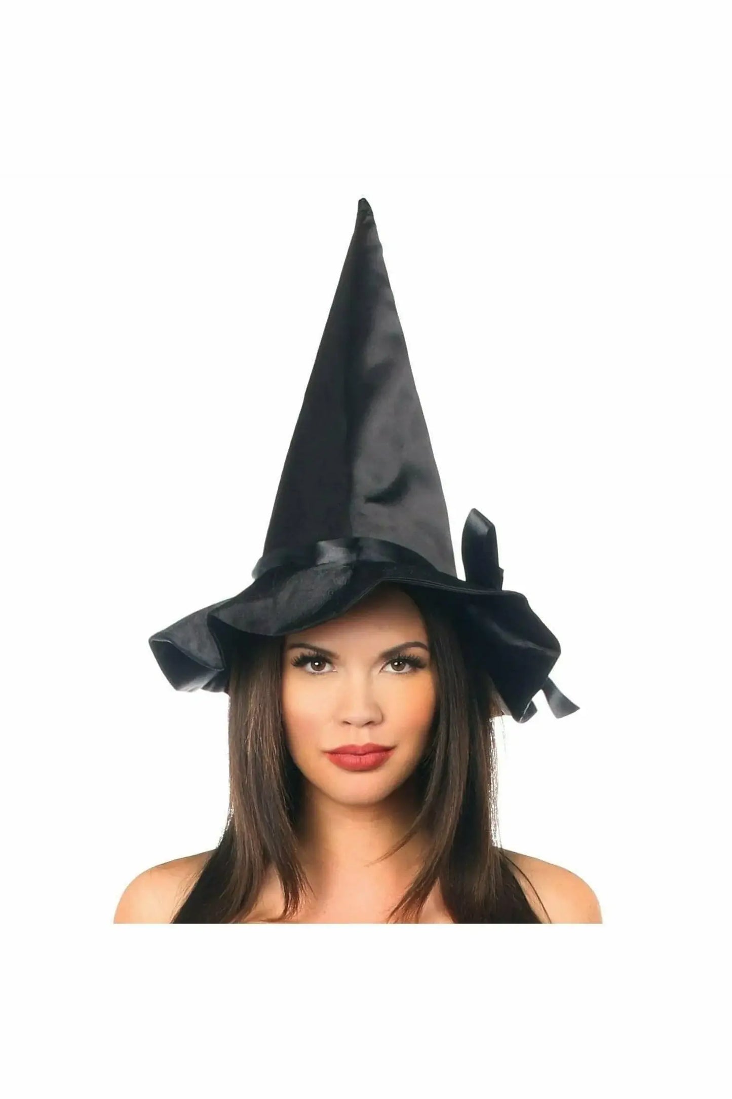 Daisy Corsets Black Satin Ribbon Witch Hat - Daisy Corsets - Flyclothing LLC