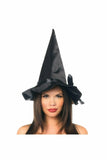 Daisy Corsets Black Satin Ribbon Witch Hat - Daisy Corsets