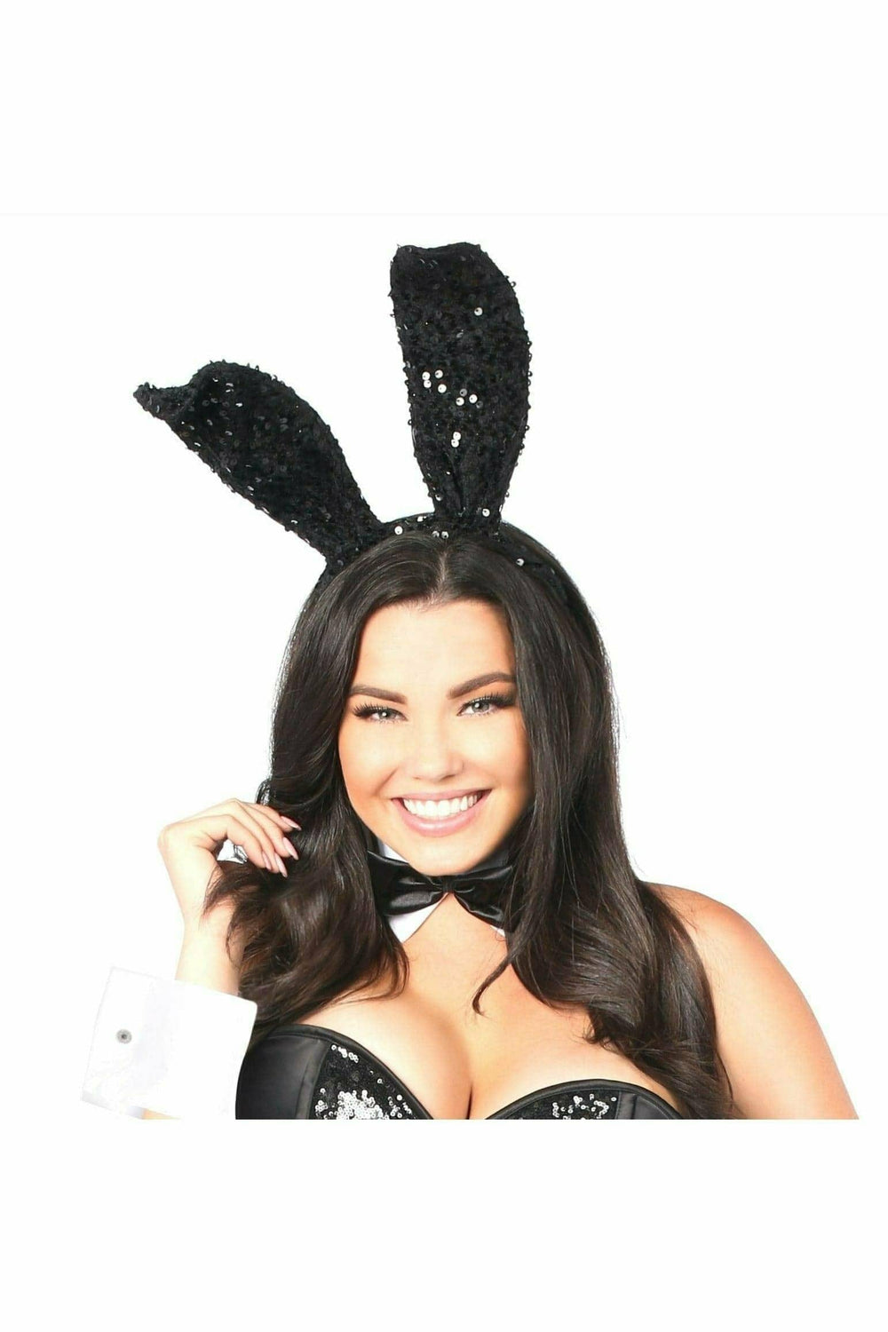 Daisy Corsets Black Sequin Bunny Ears - Daisy Corsets
