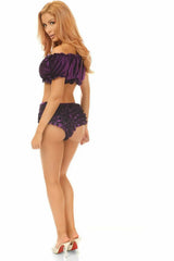 Daisy Corsets Purple Velvet Ruffle Panty - Daisy Corsets - Flyclothing LLC