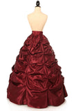 Daisy Corsets Wine Satin Pick-Up Long Skirt - Daisy Corsets