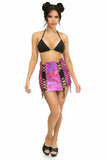 Daisy Corsets Fuchsia Holo Lace-Up Skirt - Daisy Corsets