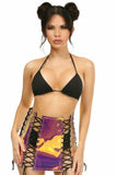 Daisy Corsets Rainbow Gold Holo Lace-Up Skirt - Daisy Corsets
