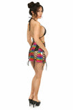 Daisy Corsets Rainbow Glitter PVC Lace-Up Skirt - Daisy Corsets