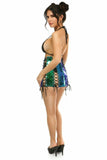 Daisy Corsets Blue/Teal Holo Lace-Up Skirt - Daisy Corsets