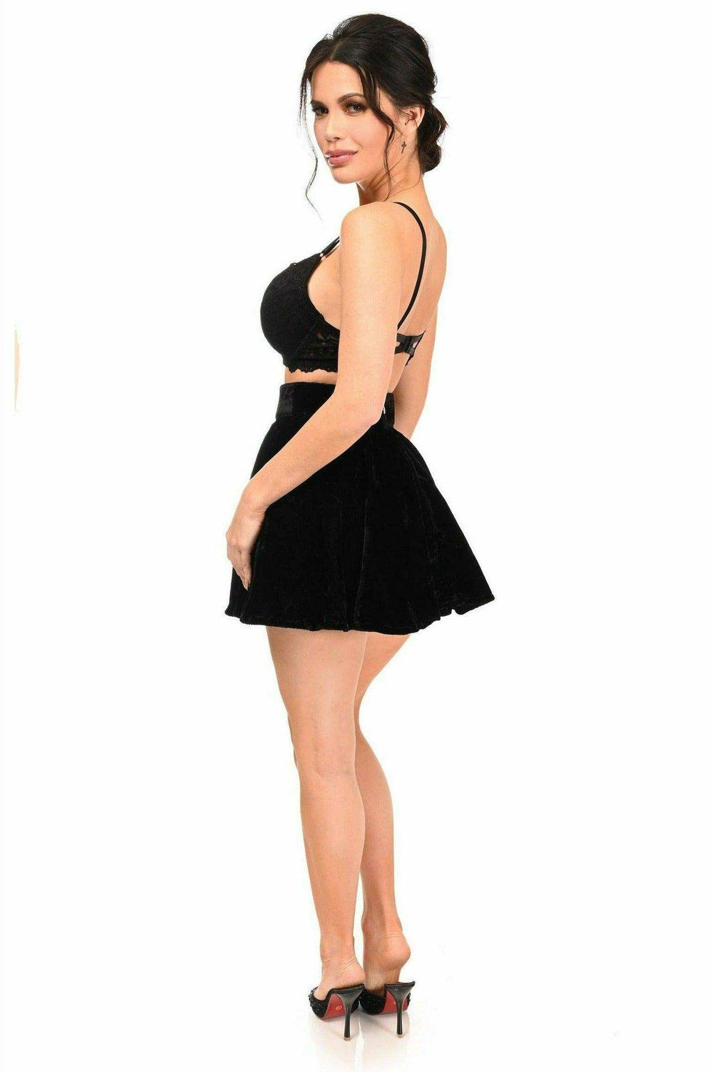 Black Velvet Skirt - Daisy Corsets - Flyclothing LLC