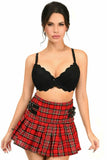 Daisy Corsets Red Plaid Pleated Skirt w/Buckles - Daisy Corsets