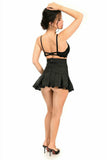 Daisy Corsets Pinstripe Lace-Up Mini Skirt - Daisy Corsets