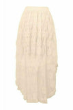 Daisy Corsets Ivory Lace Hi Low Skirt - Daisy Corsets