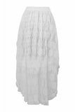 Daisy Corsets White Lace Hi Low Skirt - Daisy Corsets