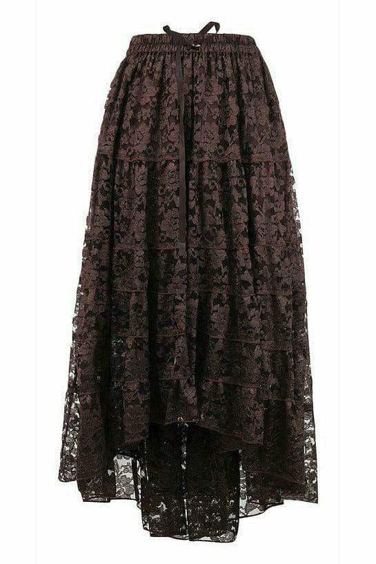Daisy Corsets Brown Lace Skirt - Daisy Corsets - Flyclothing LLC