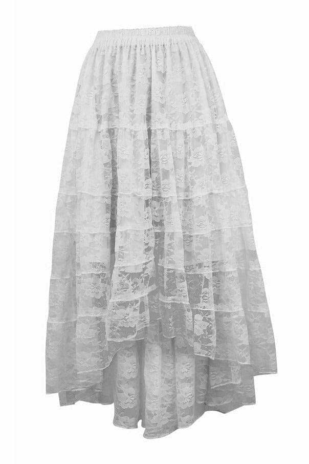 Daisy Corsets White Lace Skirt - Daisy Corsets - Flyclothing LLC