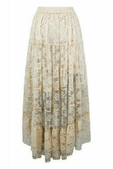 Daisy Corsets Ivory Lace Skirt - Daisy Corsets - Flyclothing LLC