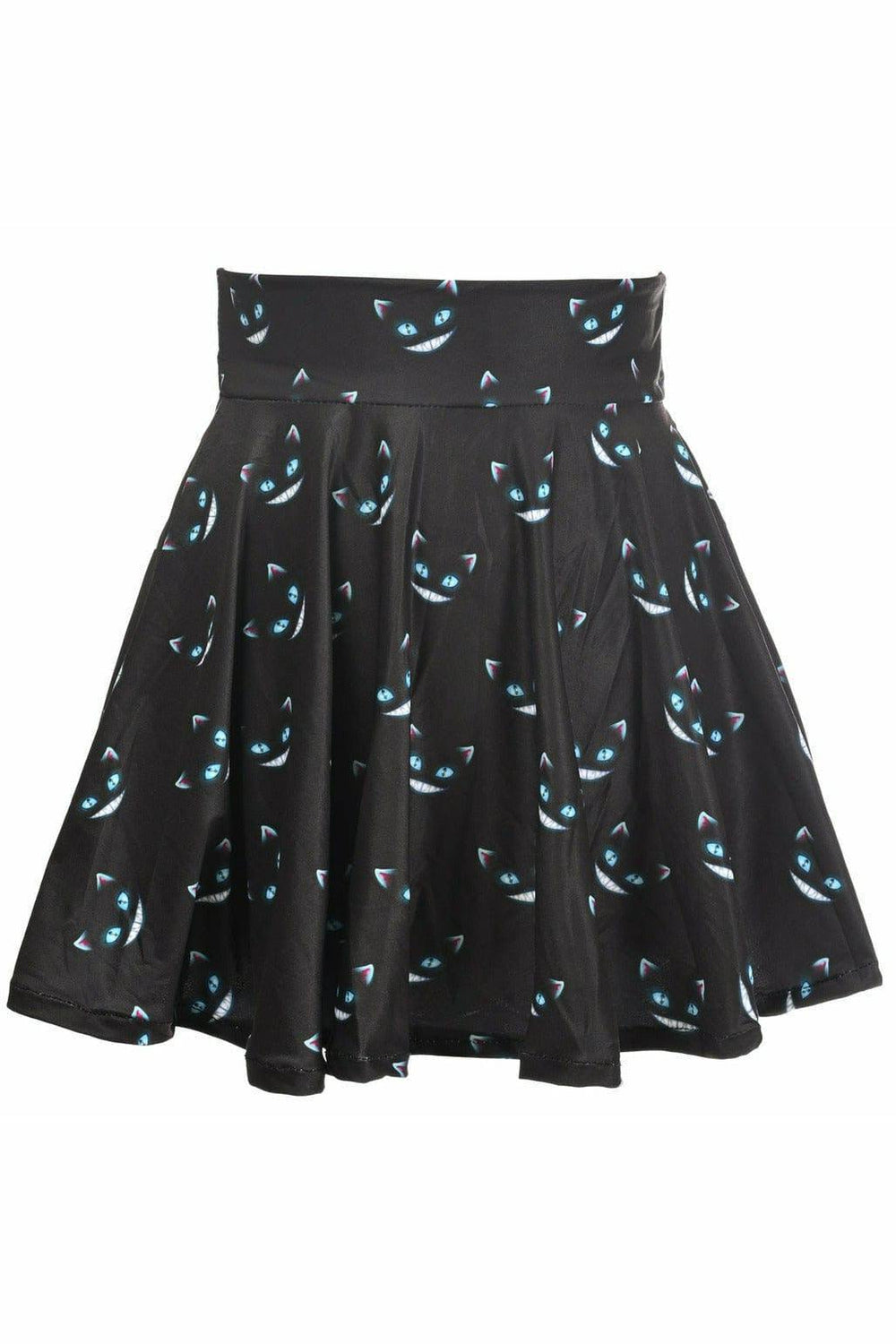 Daisy Corsets Scary Cats Print Stretch Lycra Skirt - Daisy Corsets
