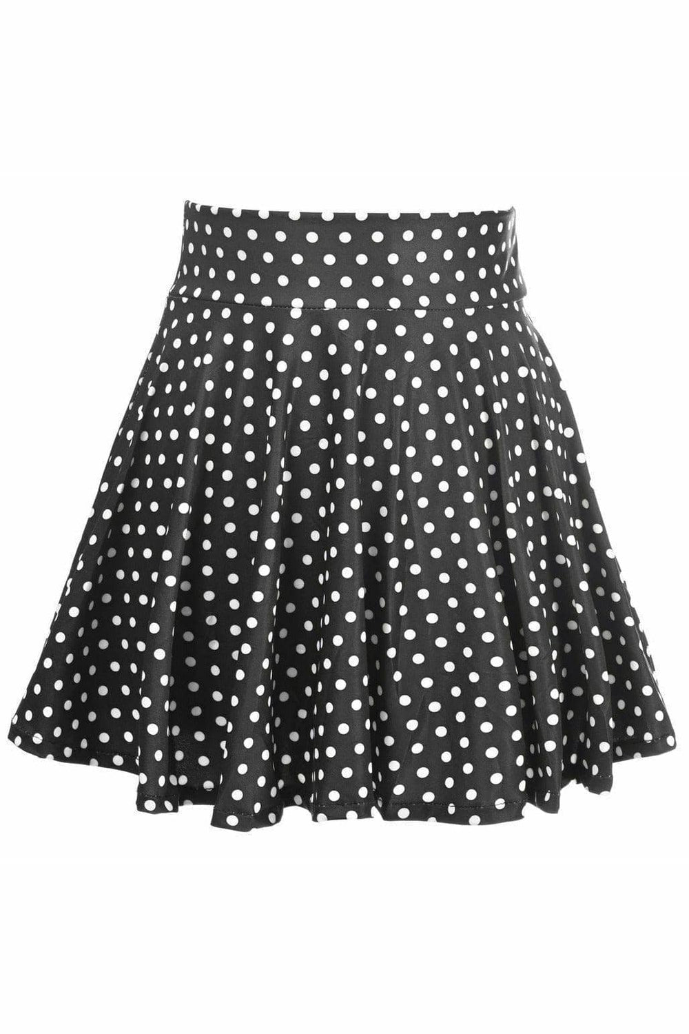 Daisy Corsets Polka Dot Stretch Lycra Skirt - Daisy Corsets