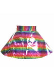 Daisy Corsets Rainbow Glitter PVC Skater Skirt - Daisy Corsets