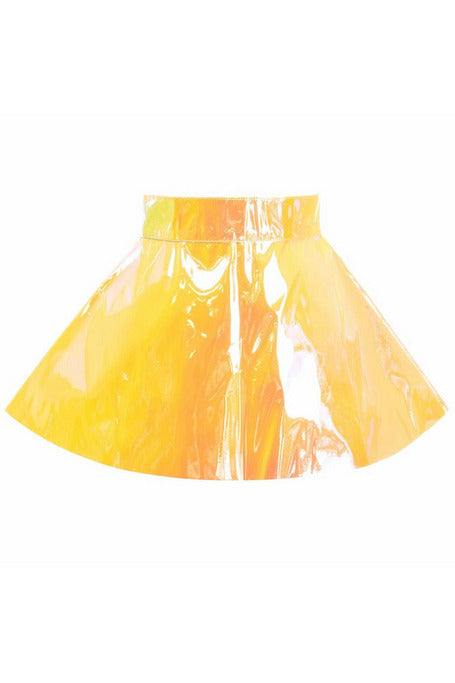 Daisy Corsets Yellow/Pink Holo Skater Skirt - Daisy Corsets