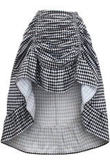 Daisy Corsets Diamond Print Satin Adjustable High Low Skirt - 34" Long - Daisy Corsets