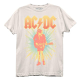 ACDC Burst Clean Juniors Cream Boyfriend Tee - ACDC