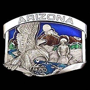 Arizona Eagle Enameled Belt Buckle - Flyclothing LLC