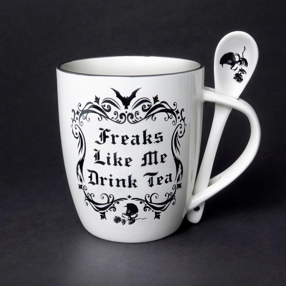The Vault Freaks Like Me Drink Tea Cup and Spoon - Flyclothing LLC