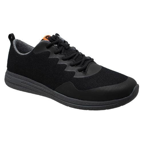 FreeShield Mens Real Wool Casual All Black Shoe - Flyclothing LLC