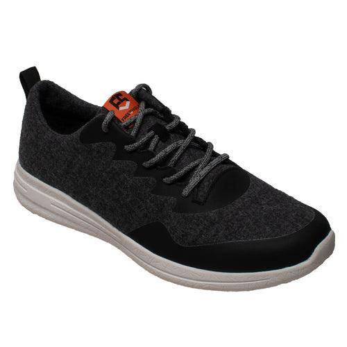 FreeShield Mens Real Wool Casual Charcoal Shoe/Black Shoe - Flyclothing LLC