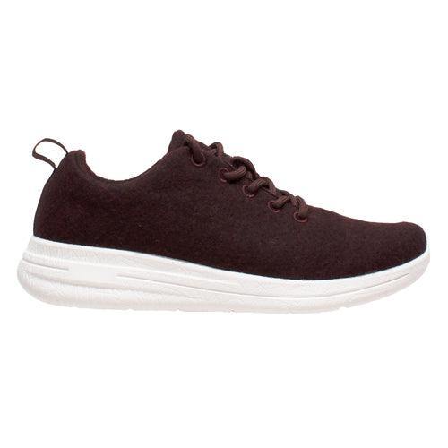 FreeShield Womens Real Wool Casual Burgundy Shoe - Flyclothing LLC