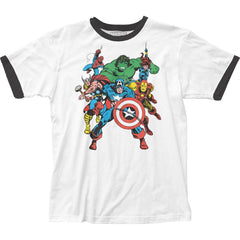 The Avengers White Retro Tee - Flyclothing LLC