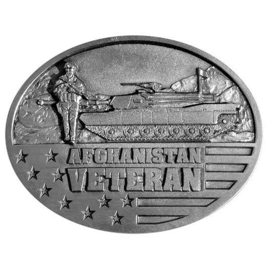 Afghanistan Veteran Enameled Belt Buckle - Siskiyou Buckle