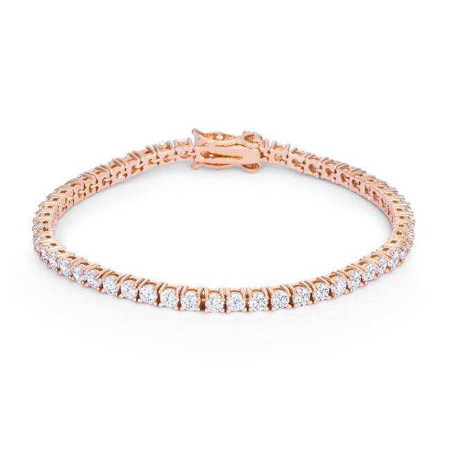 5.75ct Rose Goldtone Cubic Zirconia Tennis Bracelet - JGI - Flyclothing LLC