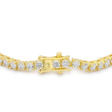 Goldtone Finish Victorian Cubic Zirconia Tennis 7 Inch Bracelet - JGI - Flyclothing LLC